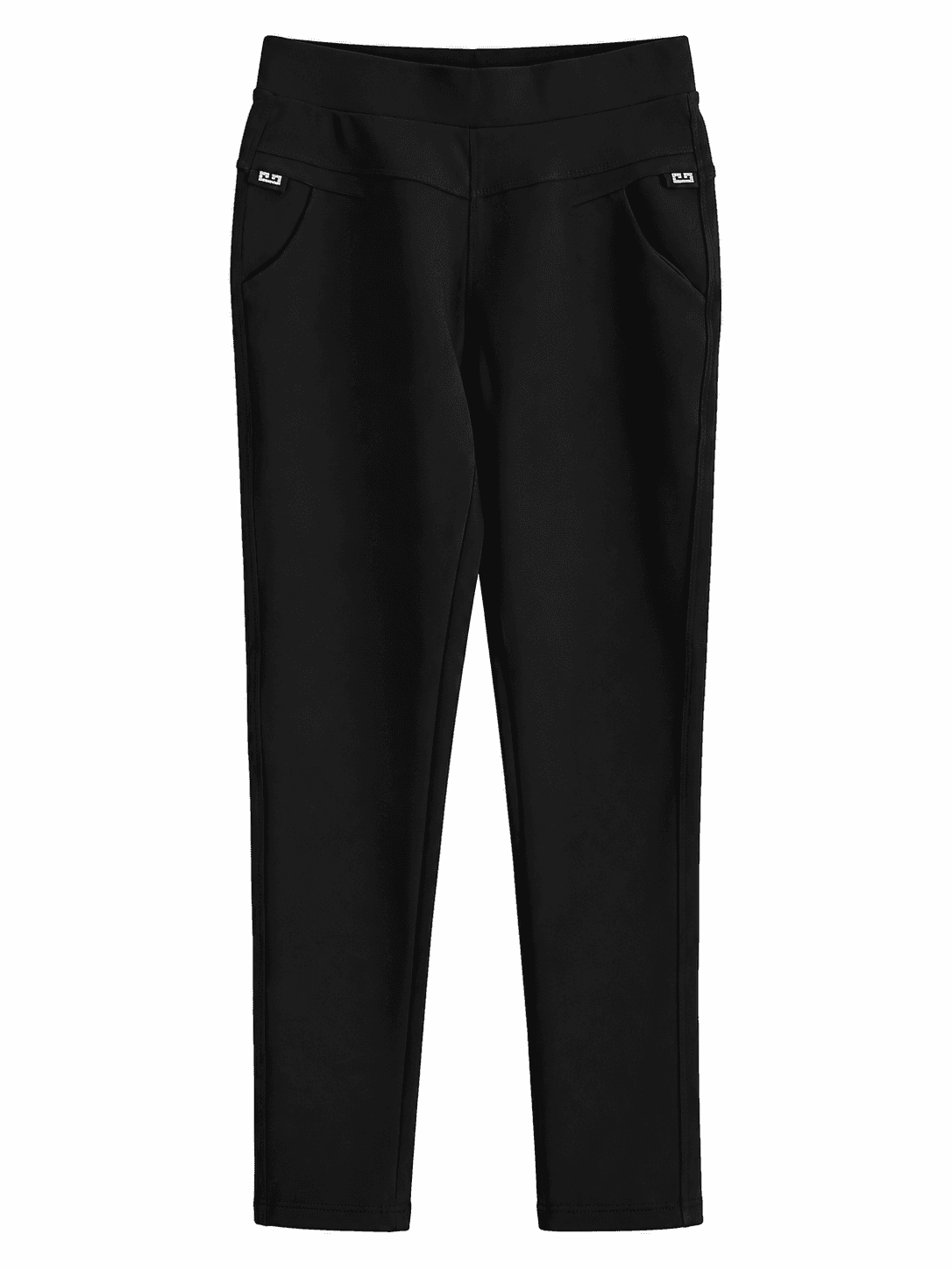 Yu & Me Comfy Slim Fit Broek met Strass in Zwart
